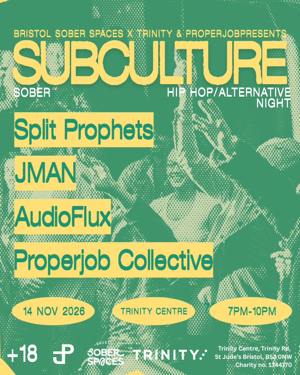 Subculture poster with featuring lineup